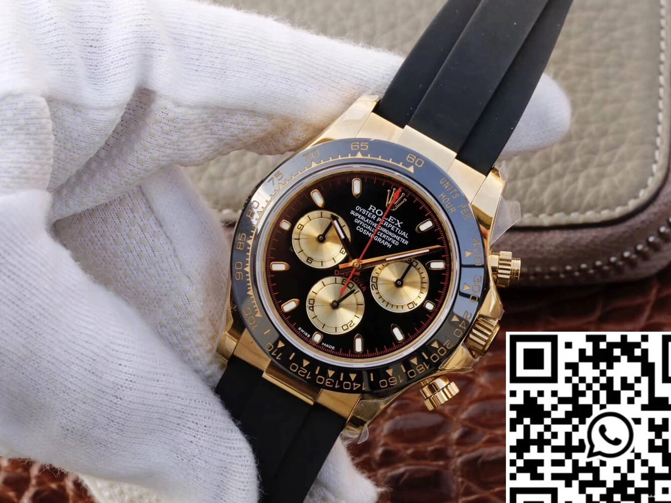JH Black Rolex Dial Factory Daytona M116518ln-0047 Cosmograph 0506